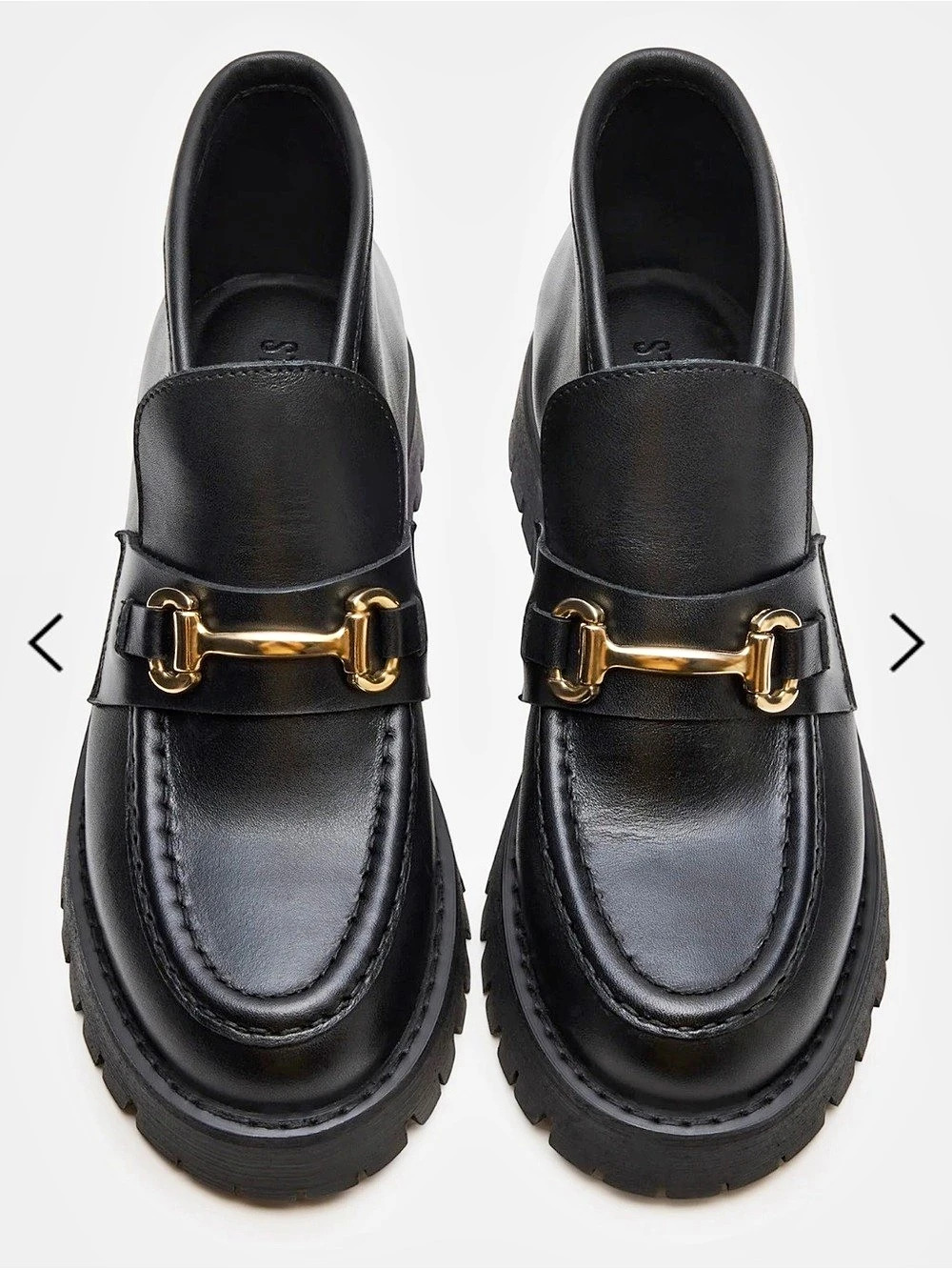 Steve Madden Leon Leather Bit Loafers Black US 8 NWT